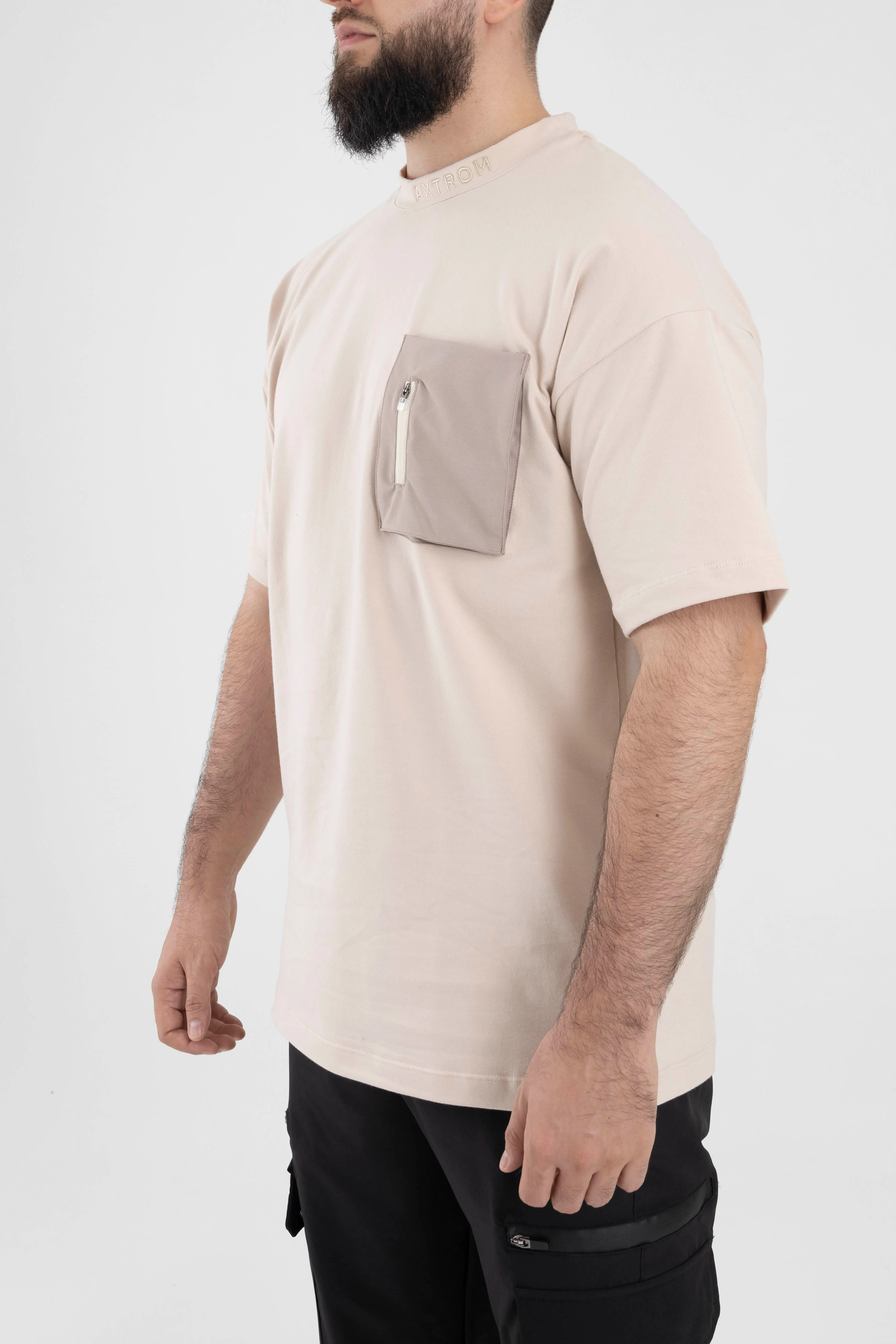 T-Shirt With Pocket (Beige)