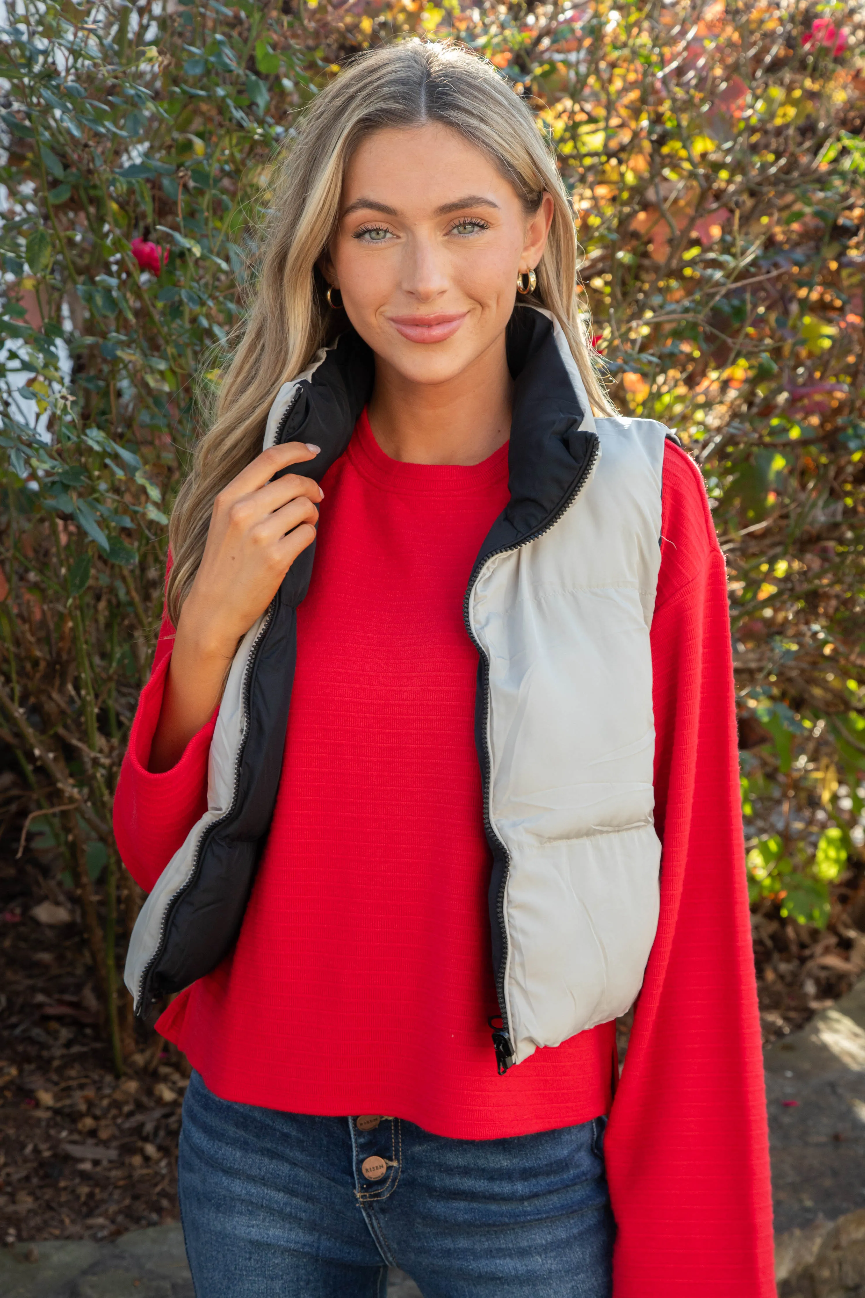 Textured Ottoman Popover, Mars Red | Sanctuary