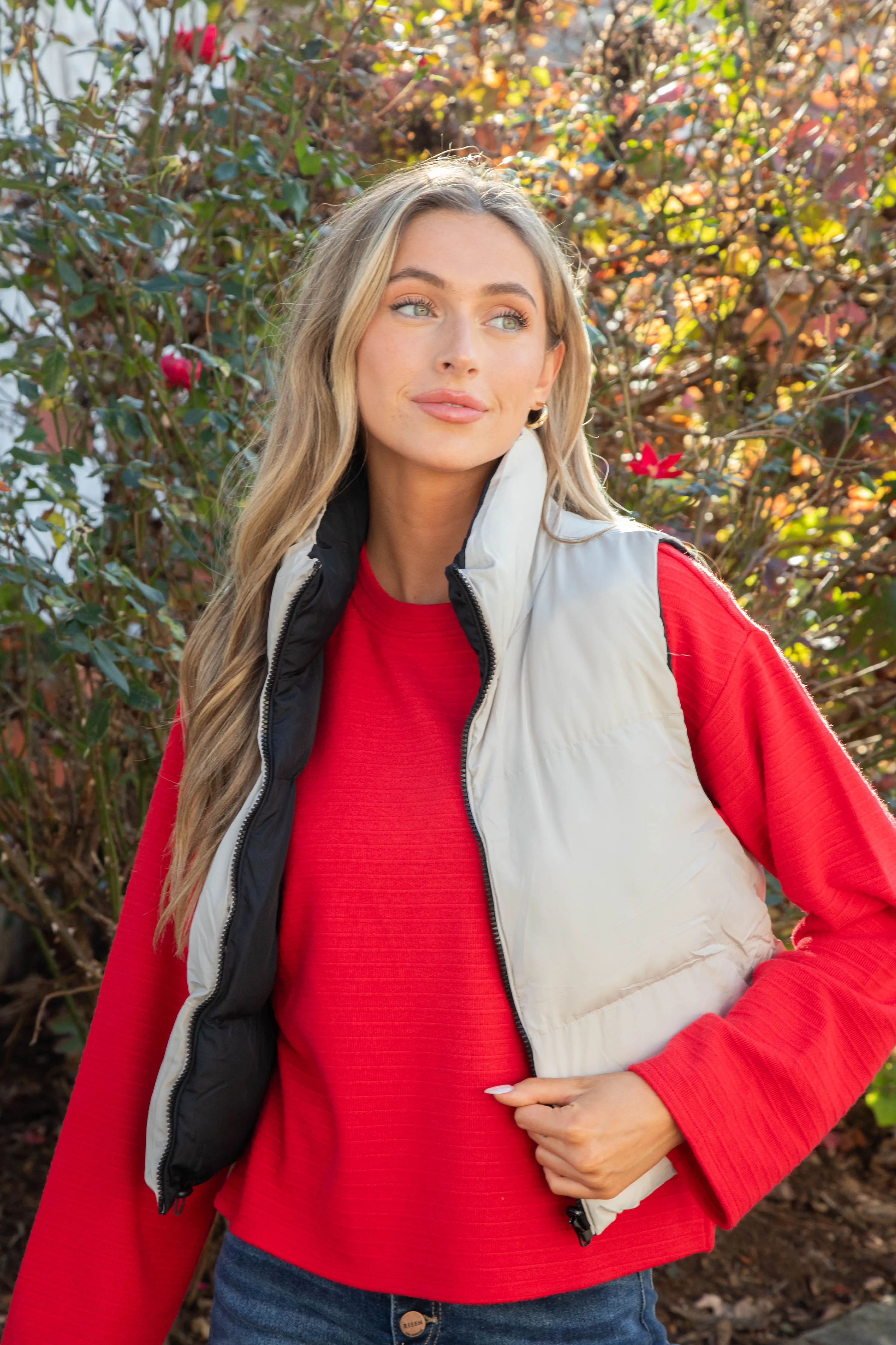Textured Ottoman Popover, Mars Red | Sanctuary