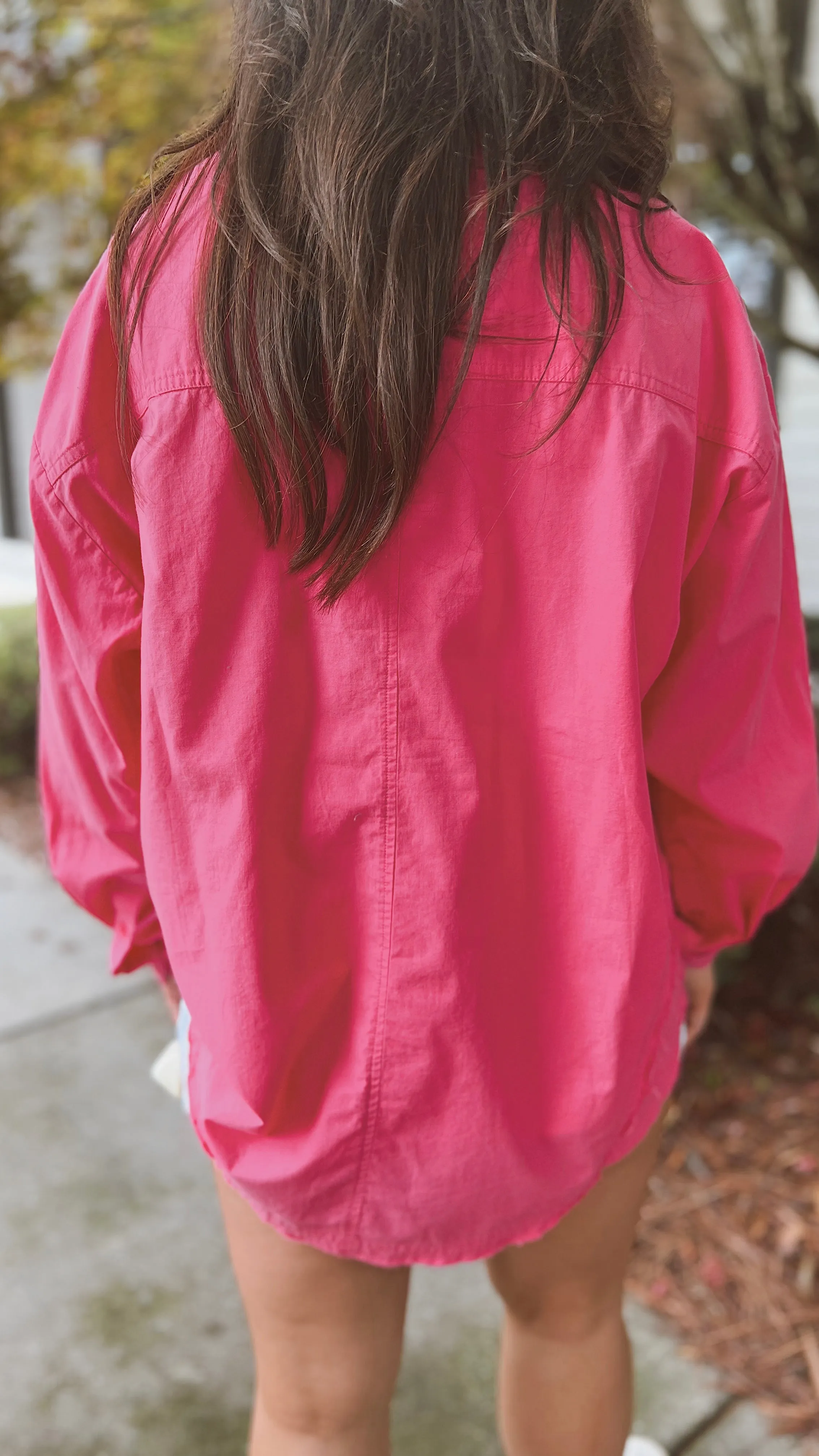 The Poplin Button Up Top