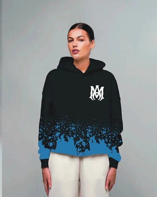 Unisex black Oversized Hoodie - Amiri(*)