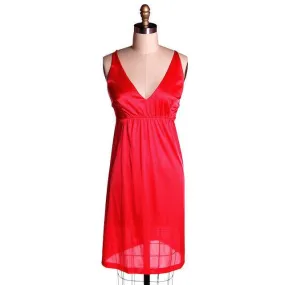 Vintage  Coral  Baby Doll Nighty Vanity Fair 1970s 36B