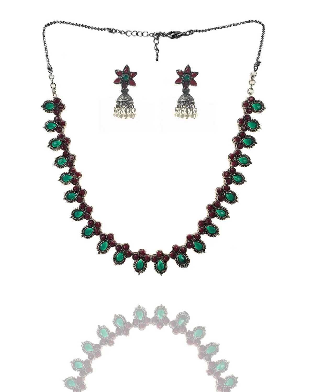 Zevarly Oxidised Necklace Set